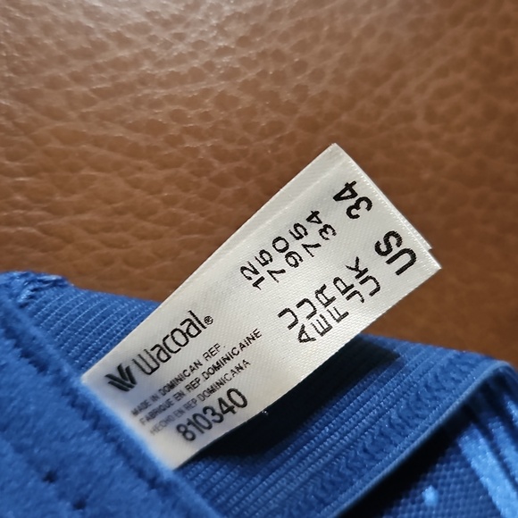 Wacoal Net Effect Soft Cup Bralette Bra Wirefree Unlined Full Coverage Blue Lace - Picture 3 of 3